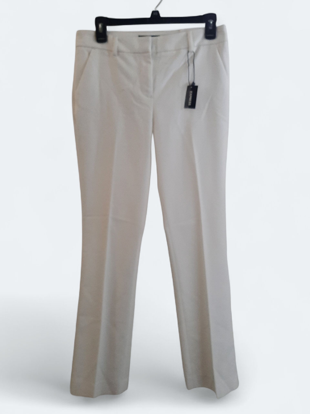 Express Women's Cream Straight-Leg Dress Trousers